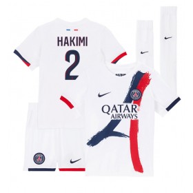 Paris Saint-Germain Achraf Hakimi #2 Borte skjorte til barn 2024-25 Kortermet (+ korte bukser)